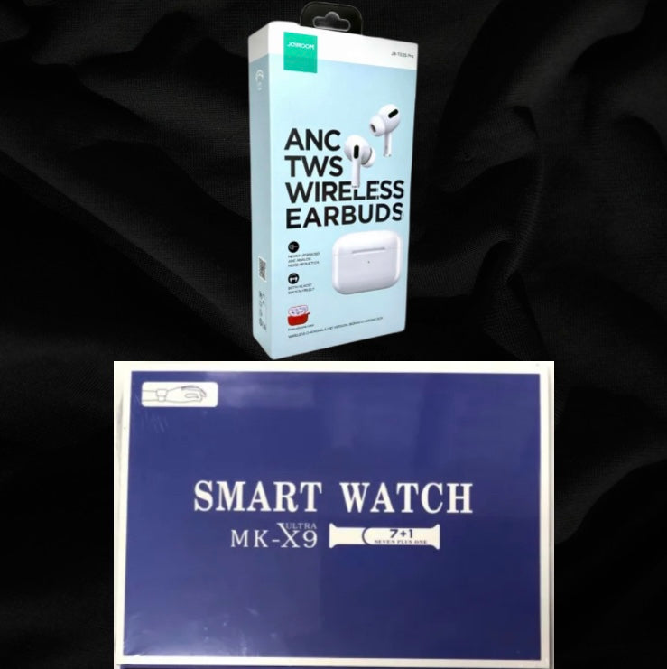 MK-X9 ultra 7+1 + JOYROOM JR-T03S PRO 2 Active Noise Cancelling ANC TWS WIRELESS Earbuds