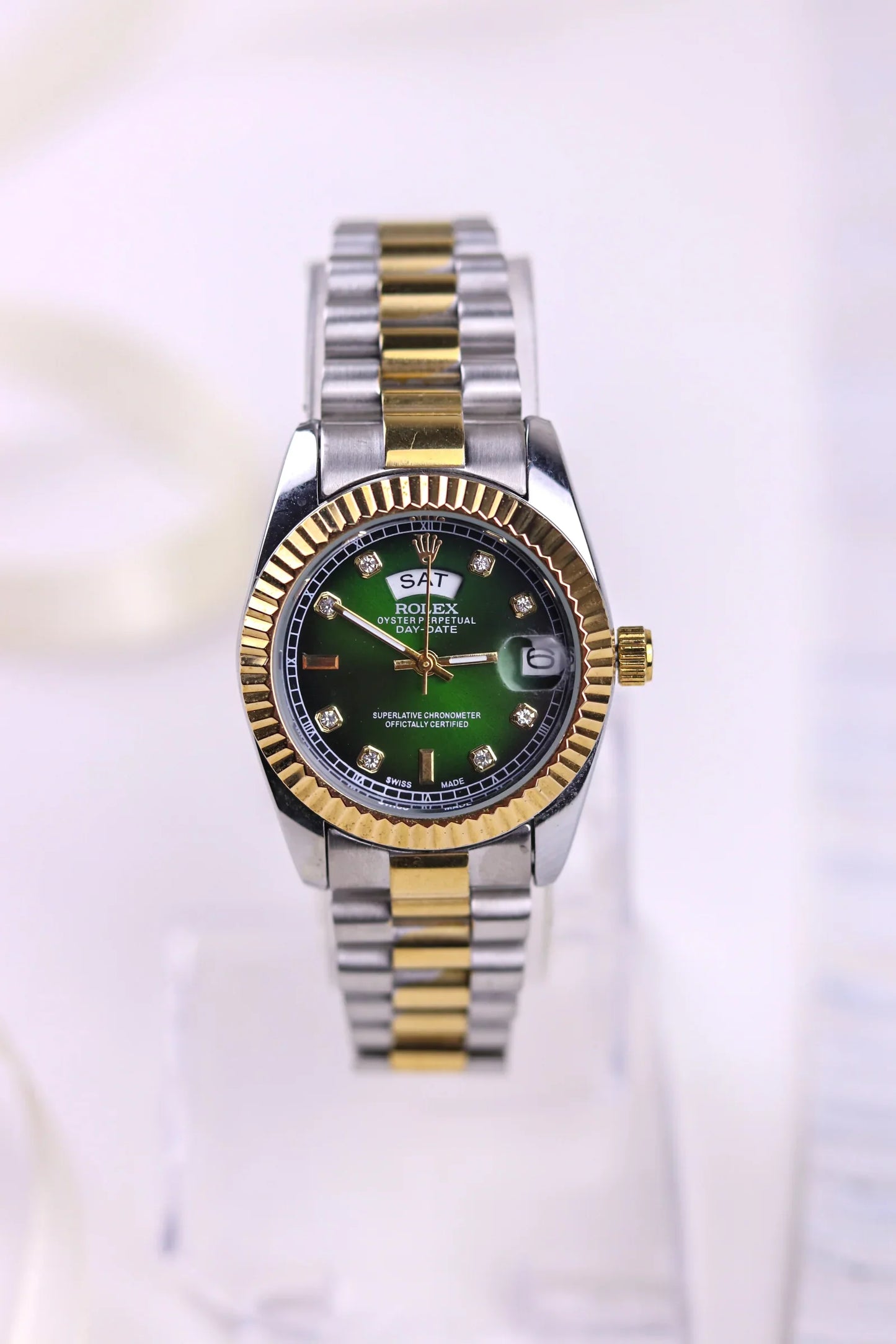 Rolex Green Majesty Day-Date Women Watch