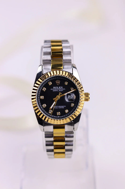 Rolex Black Pearl DateJust Women Watch