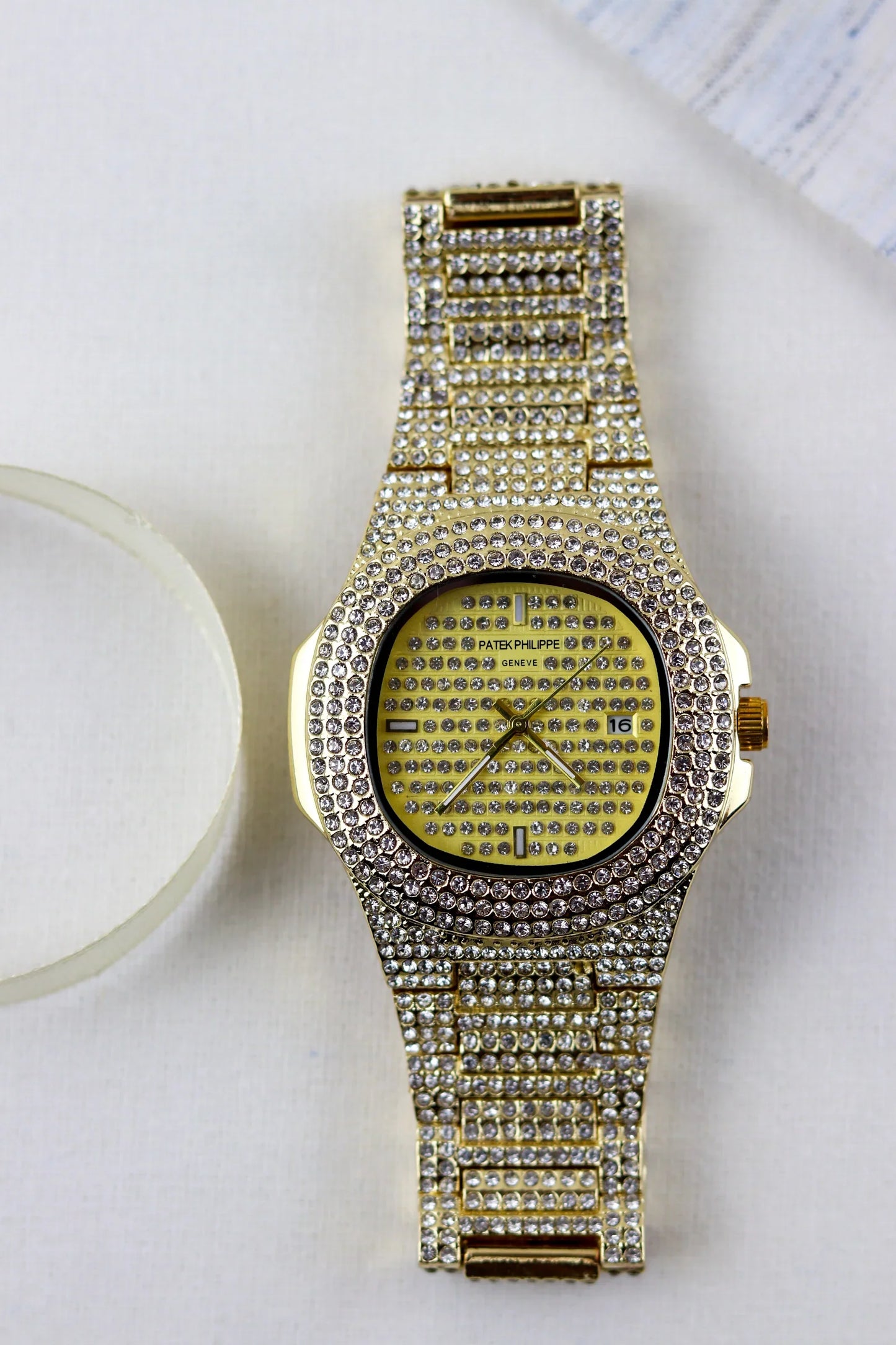 Gold Iced Out PP Branded Premium Watch
