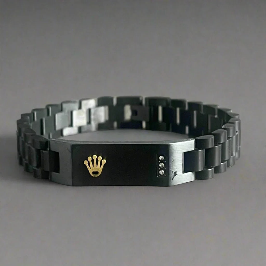 Black RLX Crown Jubilee Bracelet For Men