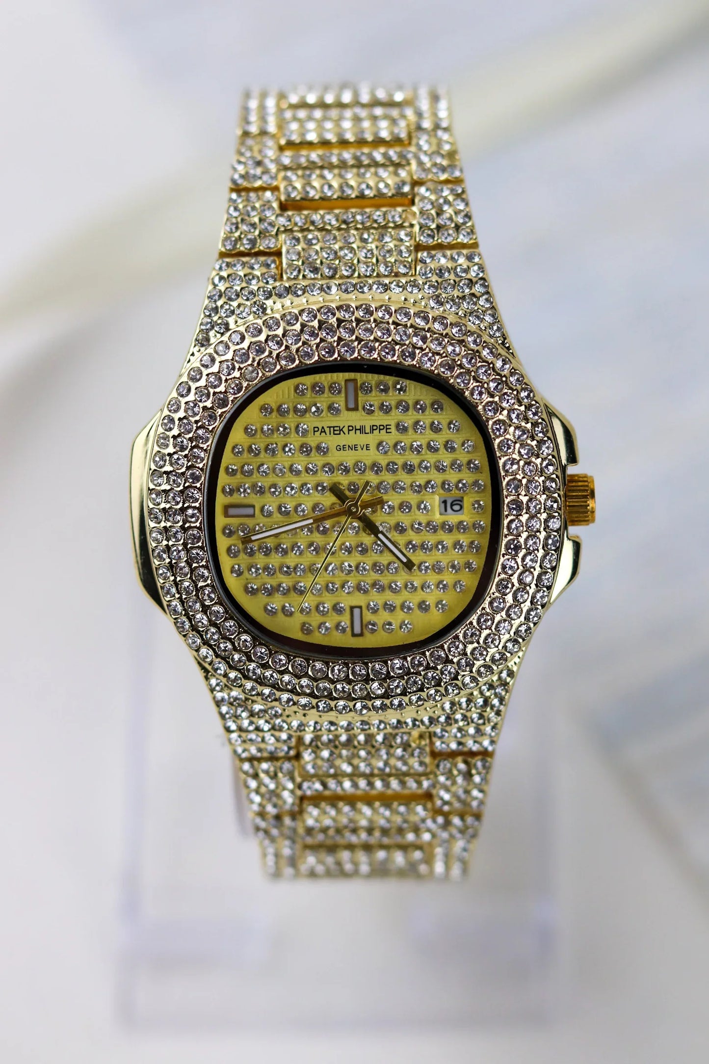 Gold Iced Out PP Branded Premium Watch