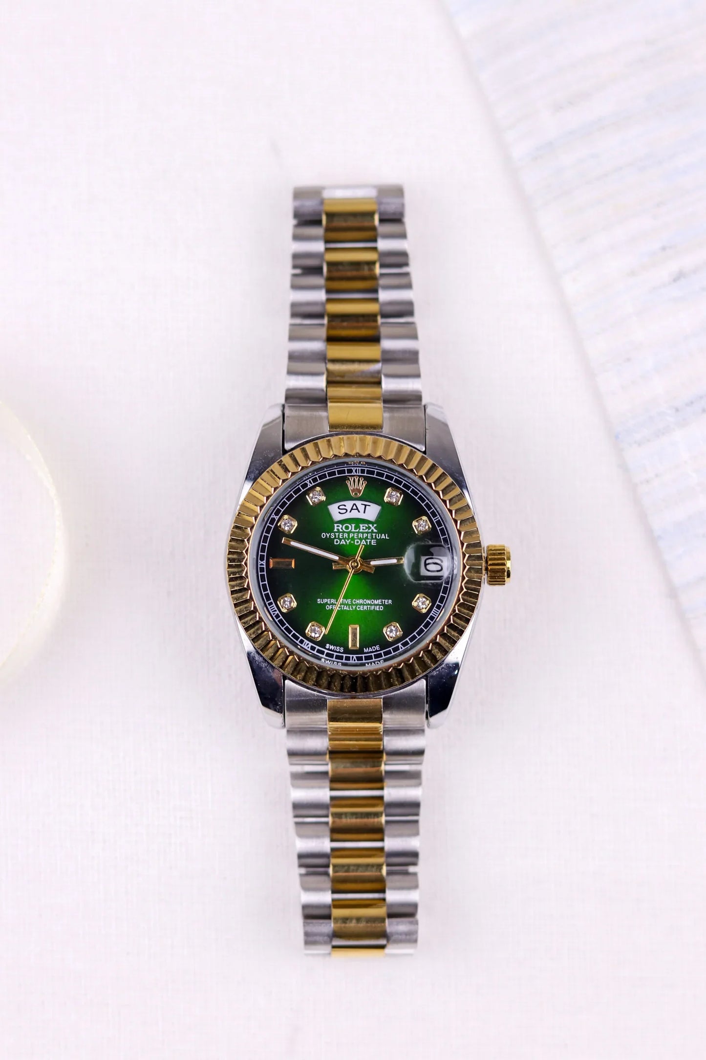 Rolex Green Majesty Day-Date Women Watch