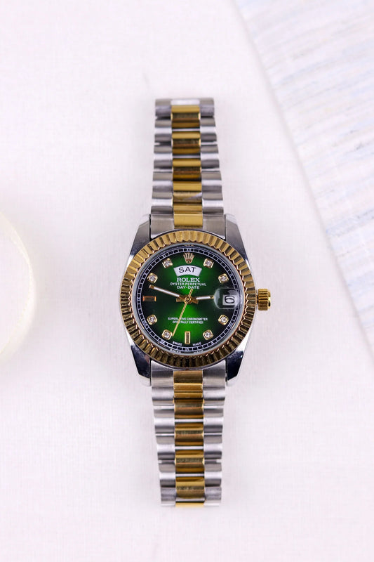 Rolex Green Majesty Day-Date Women Watch