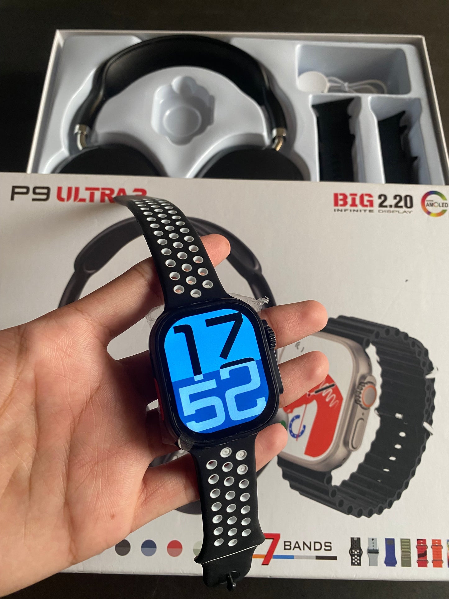 P9 ultra 3 with headphone & 7 bands